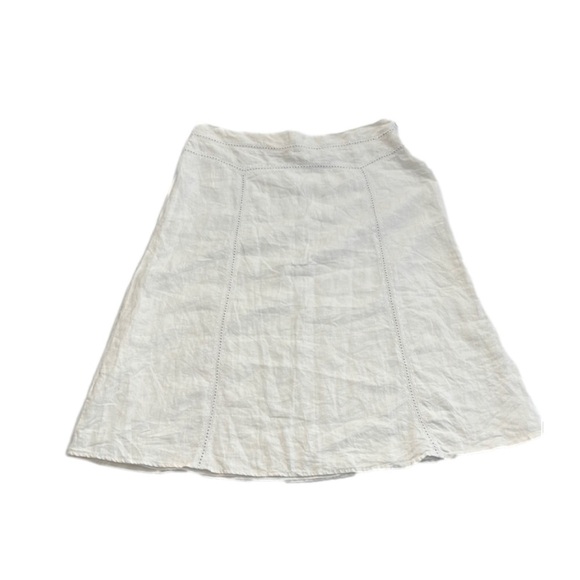 Richard Malcolm Dresses & Skirts - RICHARD Malcolm white linen skirt  A line style side zip fully lined size 14